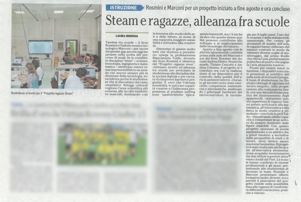 RassegnaStampa - Steam e Ragazze alleanza fra scuole